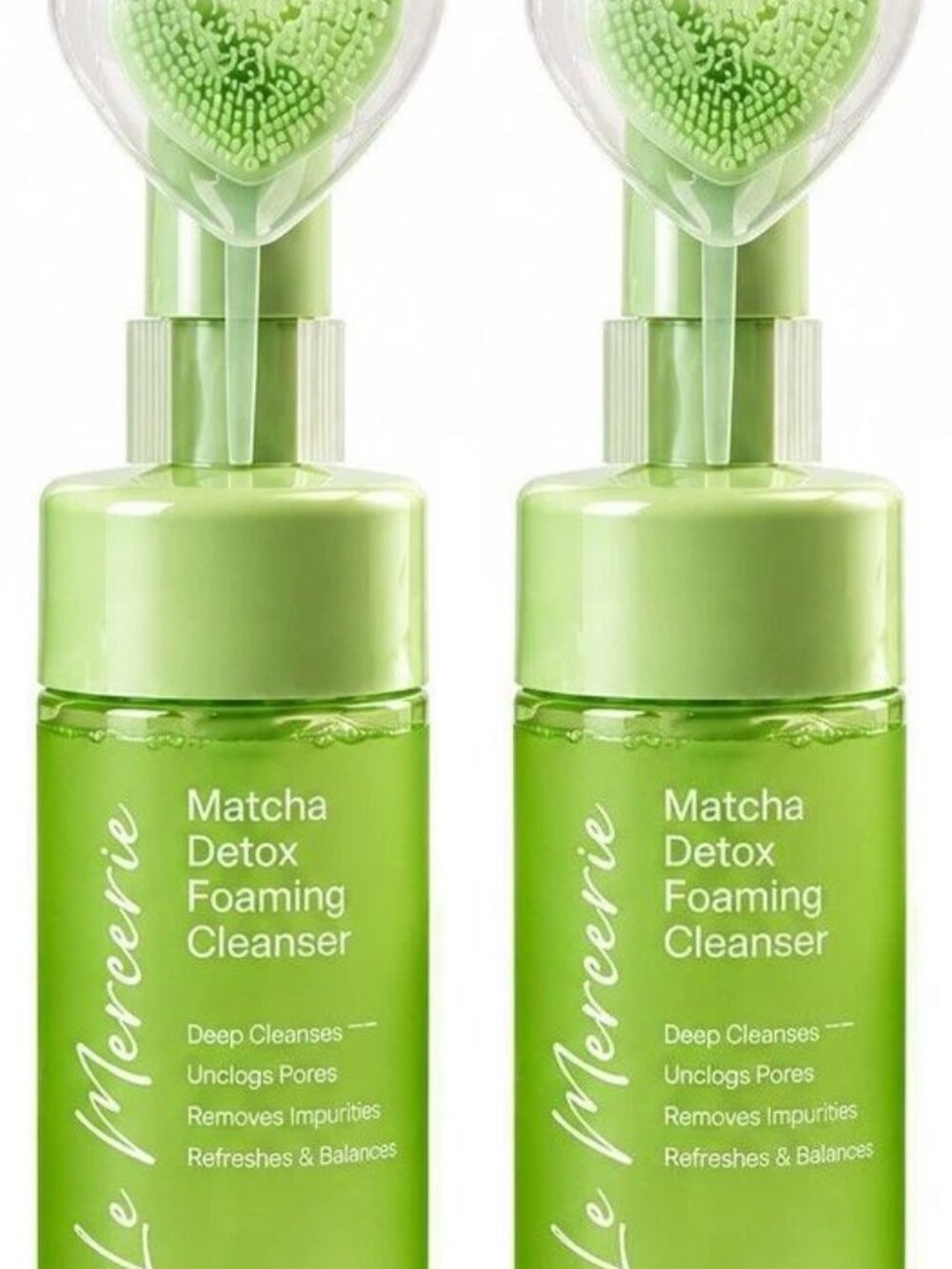 Le Mercerie Matcha Detox Foaming Cleanser 3.3 fl oz / 100 ml (2-Pack)